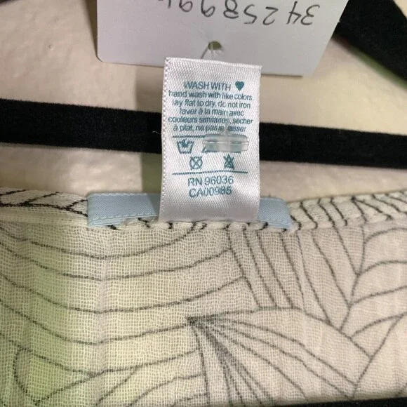 Eberjey Anthropologie Sea Leaves Nayalya Dress S M Petite Swim Coverup  Cotton